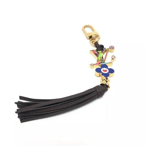 LOUIS VUITTON Ｍ02462 Bag Charm-Tassel Super Flat Murakami Takashi Key Holder - Picture 1 of 8